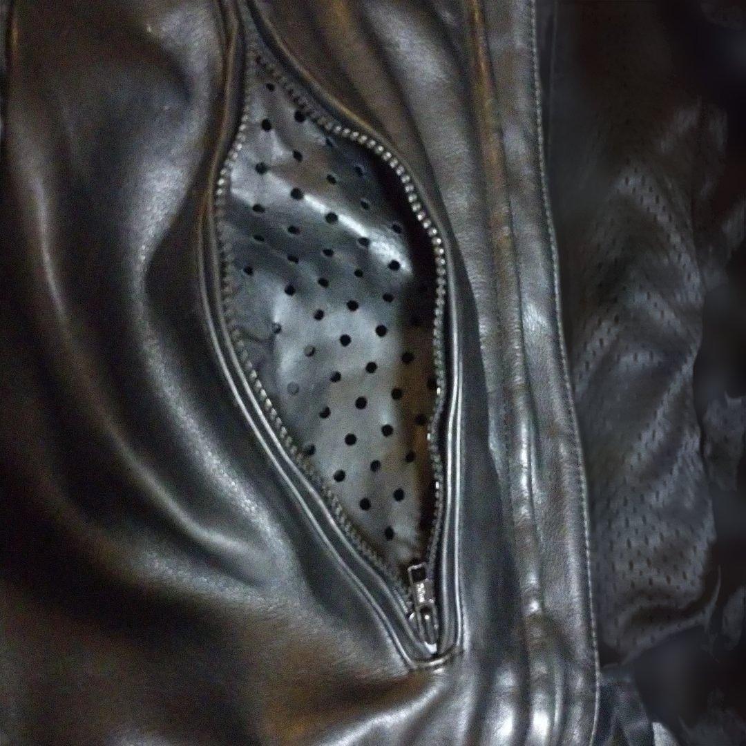 FIRSTGEAR 黒 レザーシングルライダースジャケット