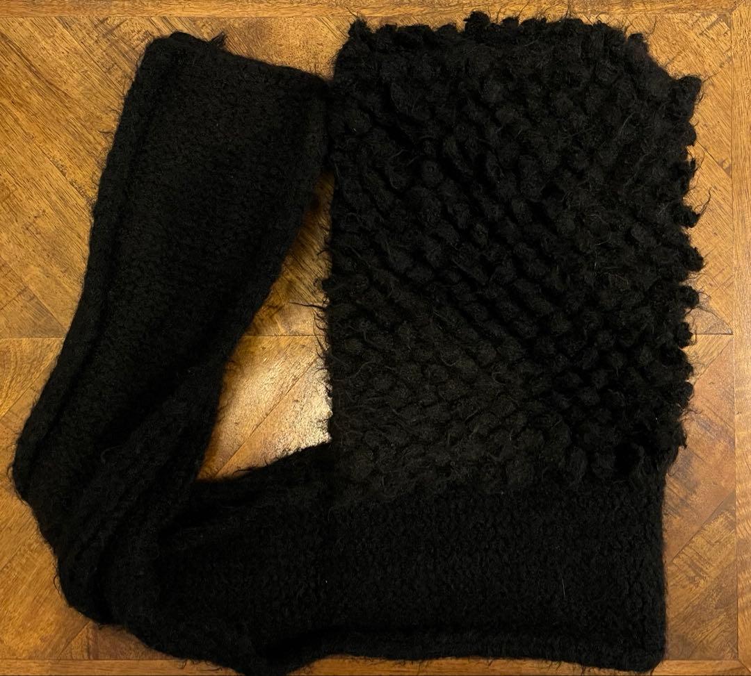 ORIENT MILLINERY PIGMO KNIT HOODIE 黒