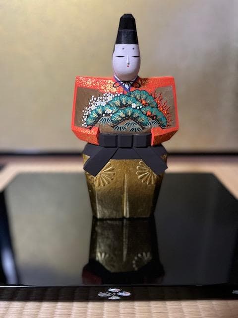 kuu 奈良一刀彫　立雛　奥田龍王作