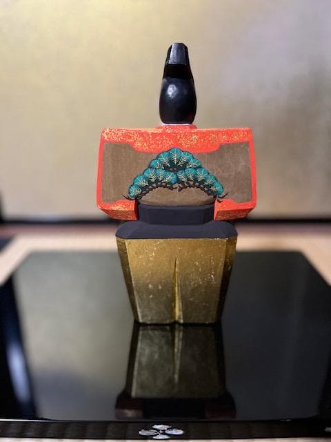 kuu 奈良一刀彫　立雛　奥田龍王作