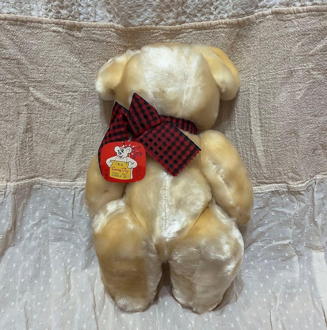 箱付き　当時物　昭和レトロ　ぬいぐるみ　くま　人形　テディベア　レトロ