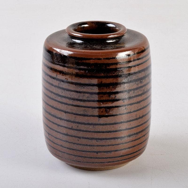 茶道具　松本鐡山作　古瀬戸　大名物　円乗坊写　茶入　仕覆付　共箱　V　8757