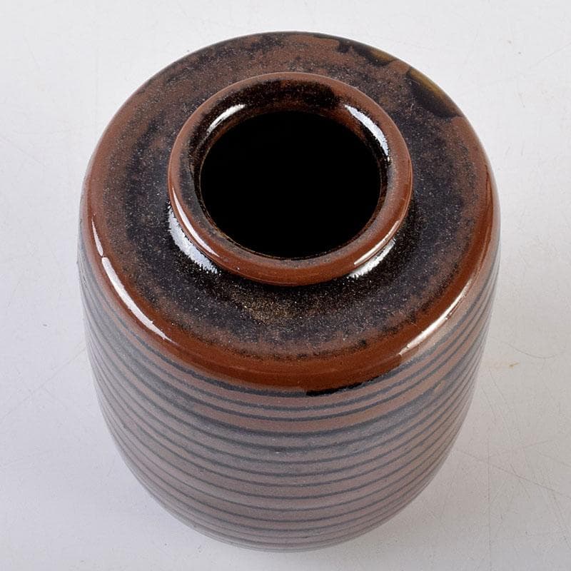 茶道具　松本鐡山作　古瀬戸　大名物　円乗坊写　茶入　仕覆付　共箱　V　8757