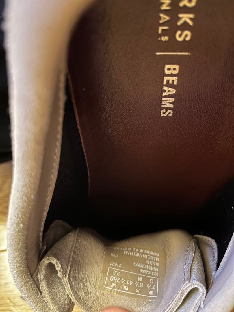 クラークス　ワラビー　ビームス　UK7.5