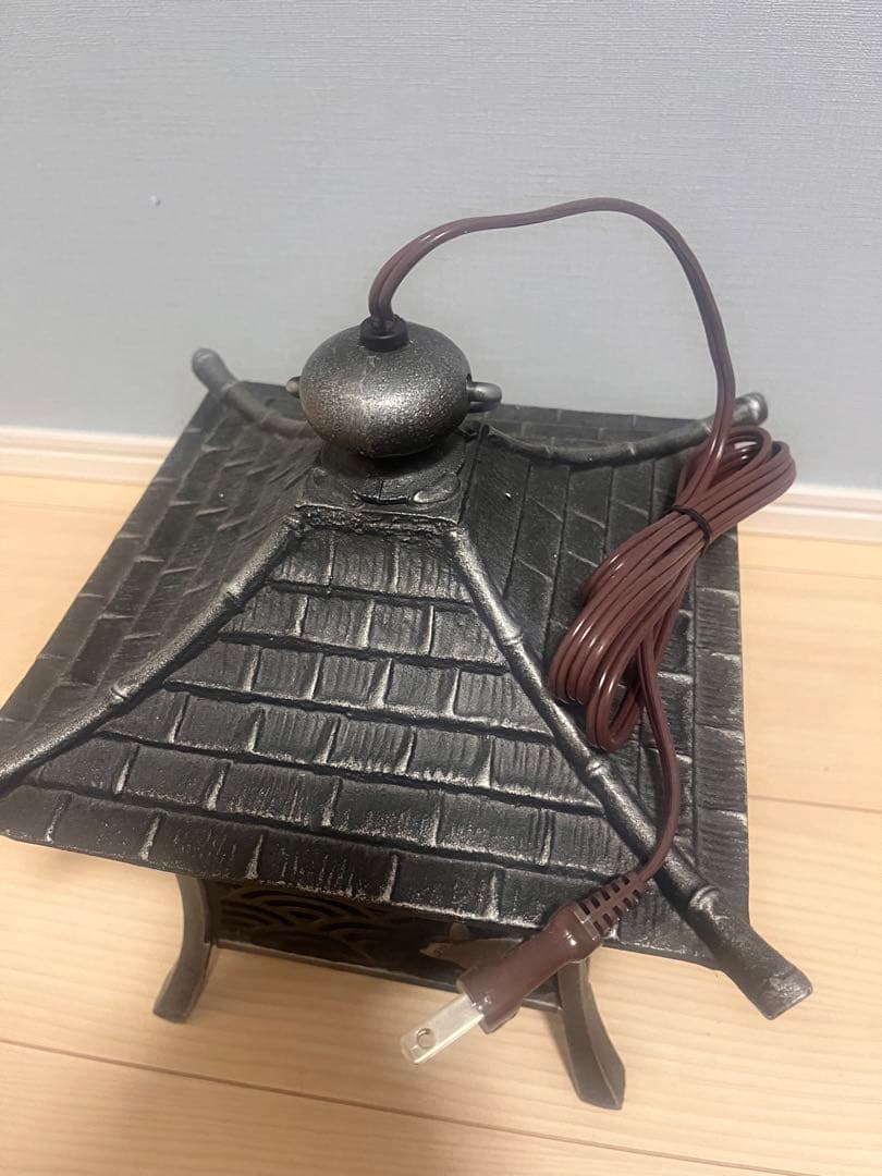 ノスタルジー　吊り灯籠　庭園　燈籠　波千鳥　電装付　鋳鉄製　和風