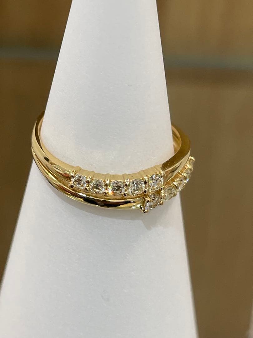 【新品】K18ダイヤモンド0.30ctリング＋サイズ直し