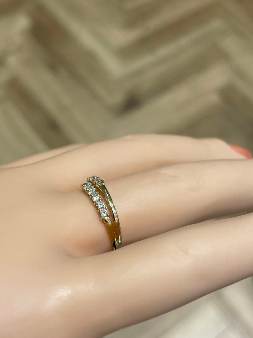 【新品】K18ダイヤモンド0.30ctリング＋サイズ直し