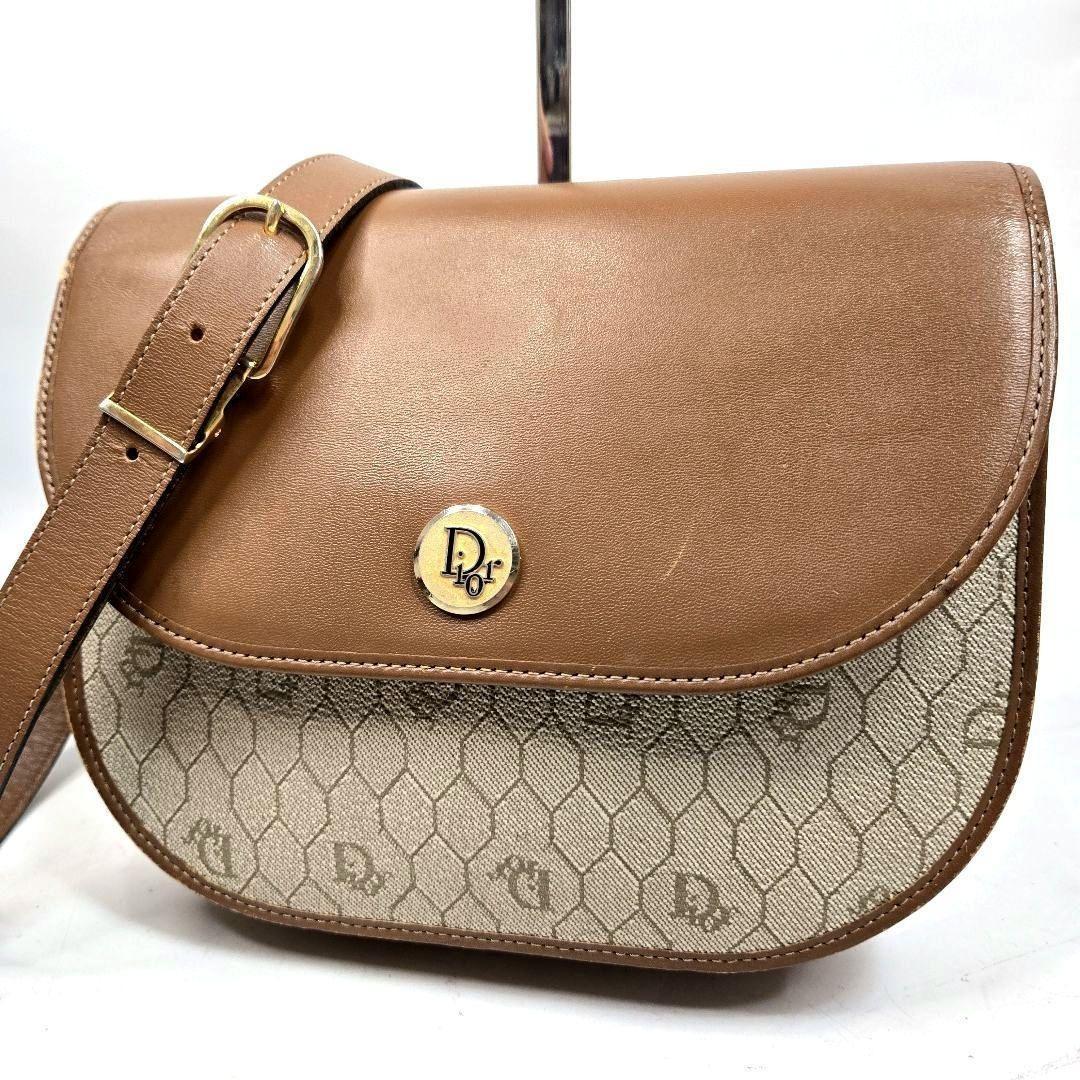 極美品 Christian Dior ショルダーバッグ ハニカムトロッター