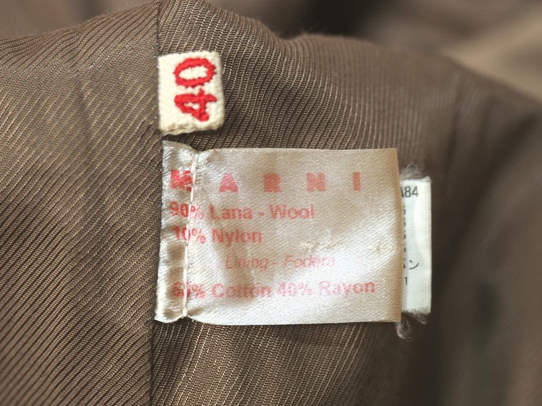 ヴィンテージ06AWアーカイブ マルニ アシンメトリーカラーウールコート40