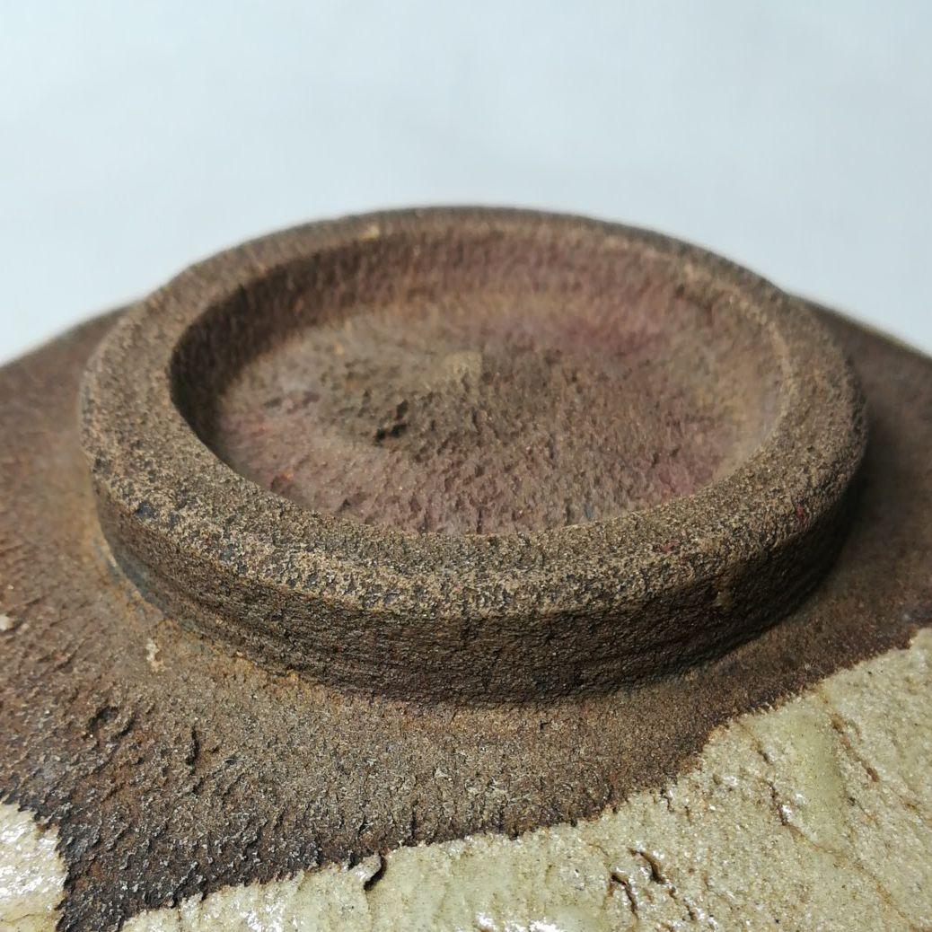 唐津焼　絵唐津　茶碗　梅月堂五世　香川景嗣　歌　共箱　茶道具