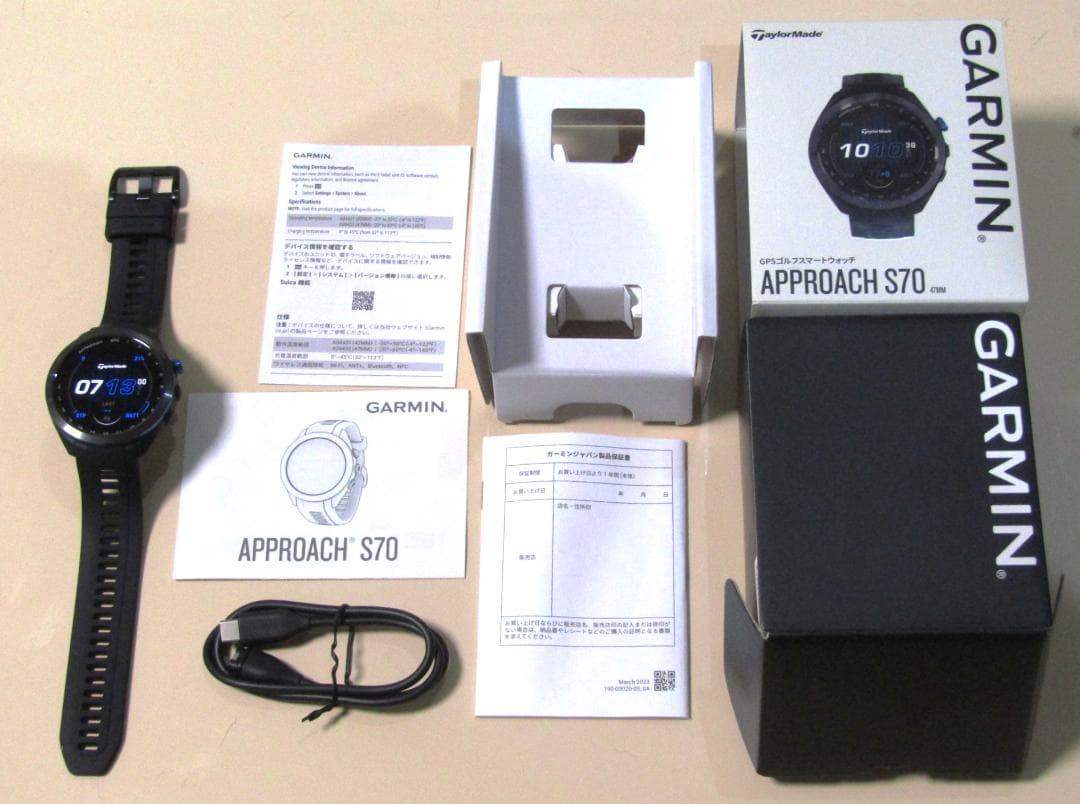 新品同様 ガーミン アプローチ S70 テーラーメイド 47mm