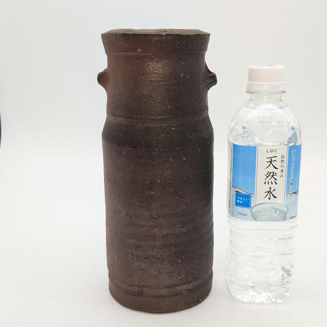 人間国宝 藤原啓 備前焼 擂座花入 共箱共布 花器 花瓶 フラワーベース 華道具