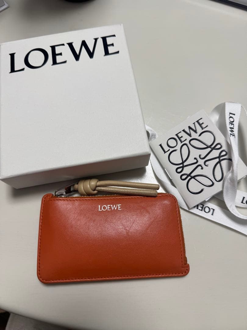 LOEWE オレンジレザーケース　カードケース