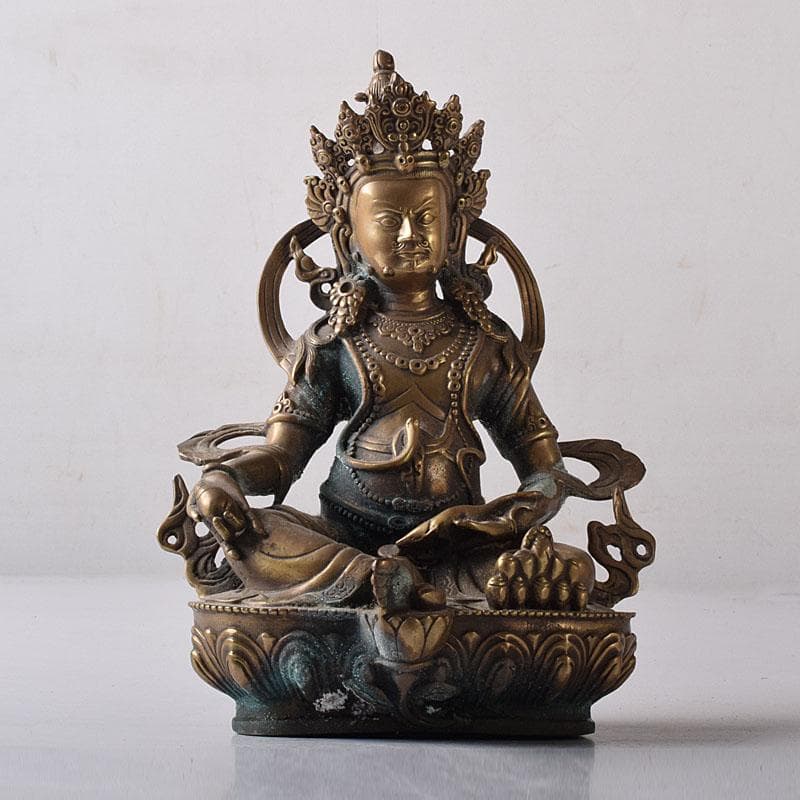 中国　古銅鍍金　チベット仏　仏像　置物　V　7770