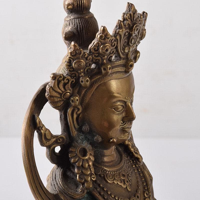 中国　古銅鍍金　チベット仏　仏像　置物　V　7770