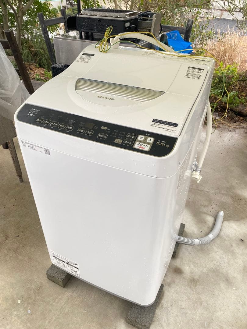 ［美品］シャープ2021年製　使用少　簡易乾燥付5.5kg ES-TX5EJ-W