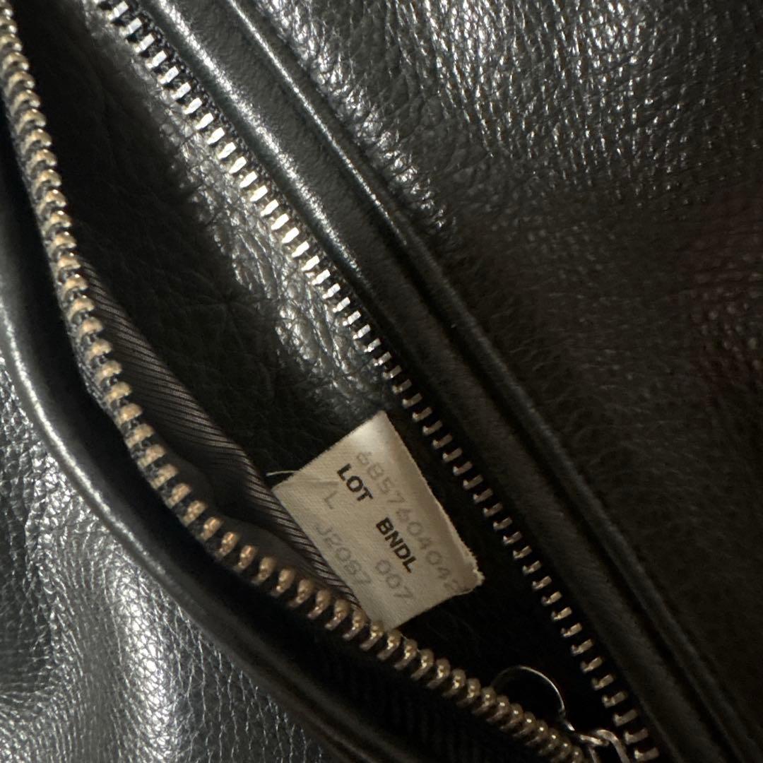 SUPREME SCHOTT ブラックレザーライダースジャケット Lサイズ