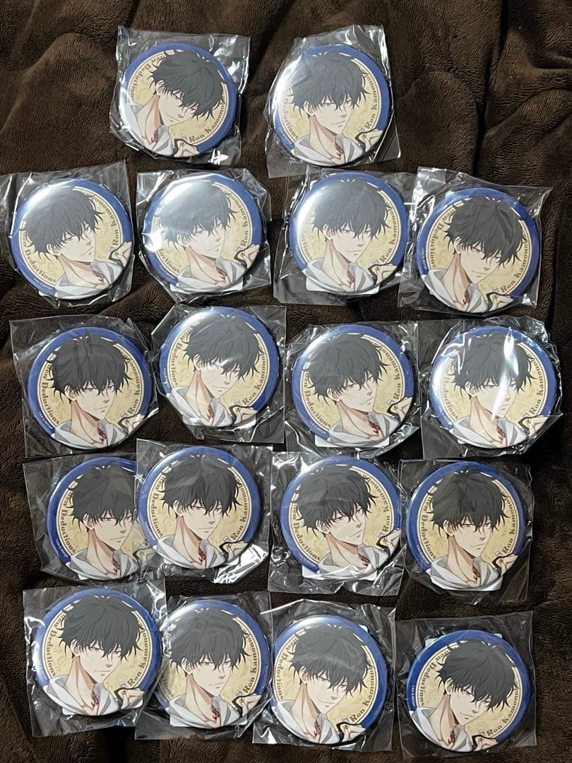 鴨乃橋ロンの禁断推理 くじ引き堂 E賞 缶バッジ ロン 18個セット