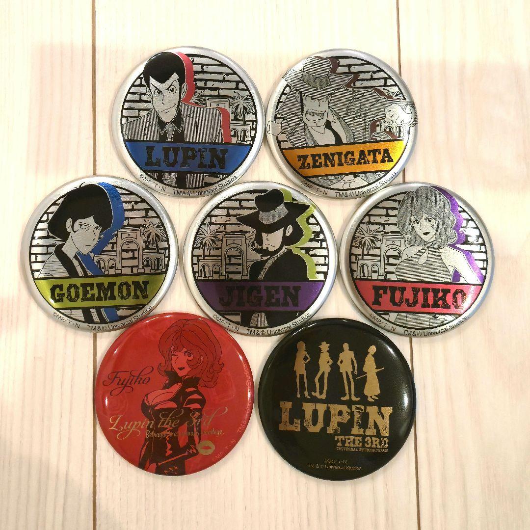 【値下不可】USJ ルパン三世　缶バッジ 7種