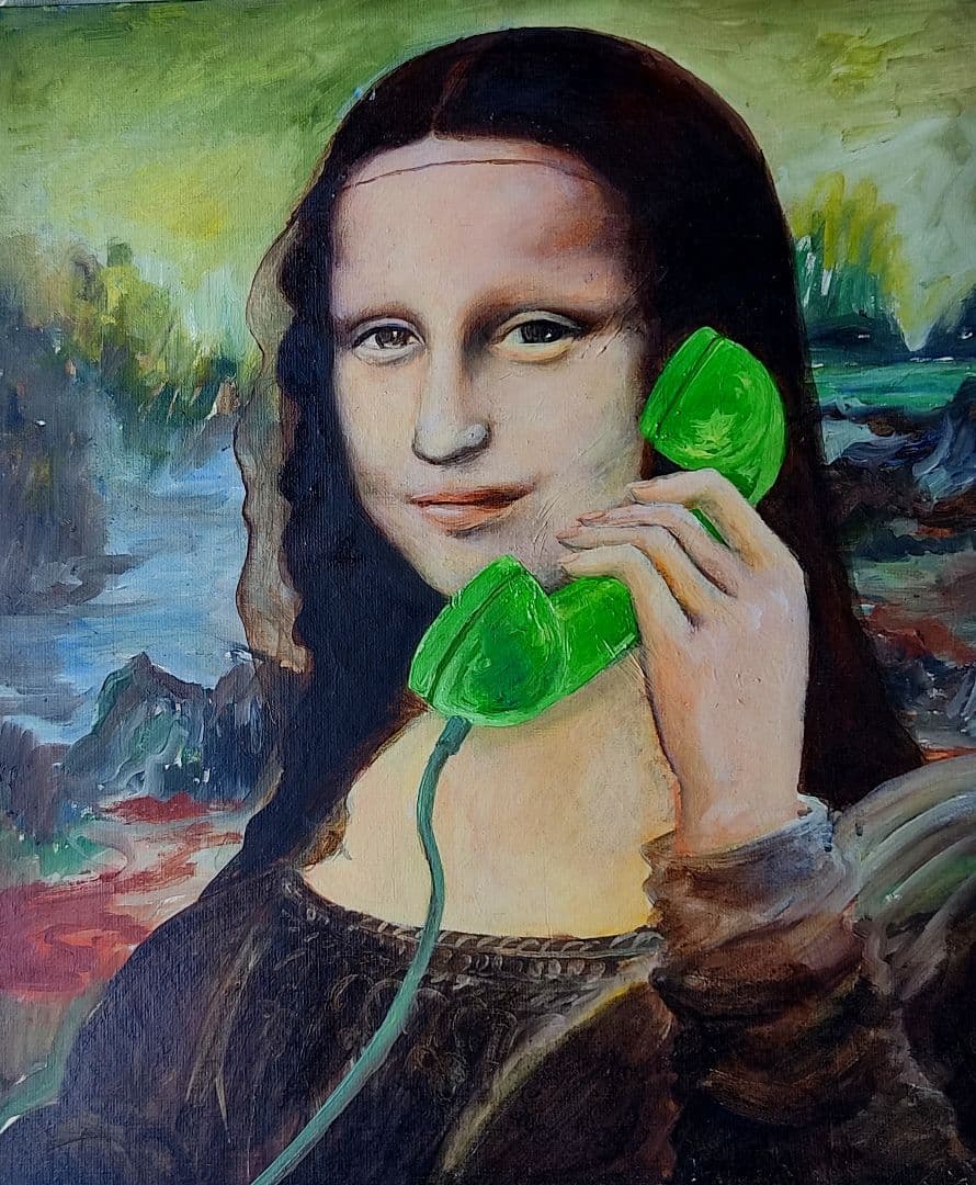 電話するモナリザ  F8