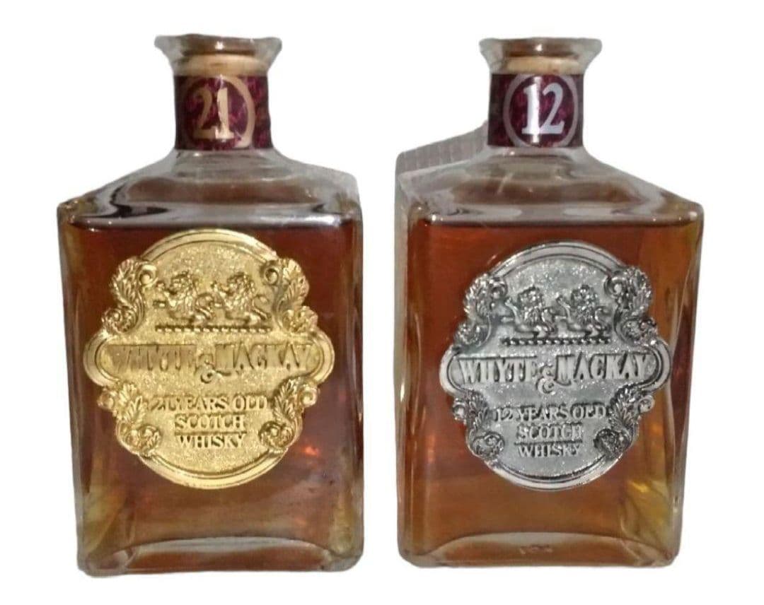 超希少 木箱　ホワイト＆マッカイ 12年 21年 375ml セット 古酒