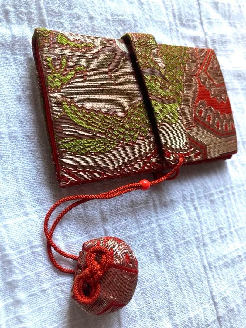 京都・アンティーク　舞妓さん　髪飾り・鏡　赤色の和柄小物セット