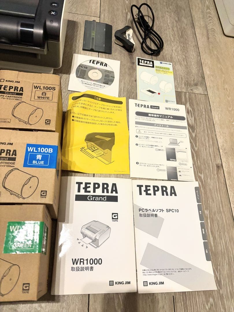 テプラ TEPRA Grand WR1000 ラベル&インク付き