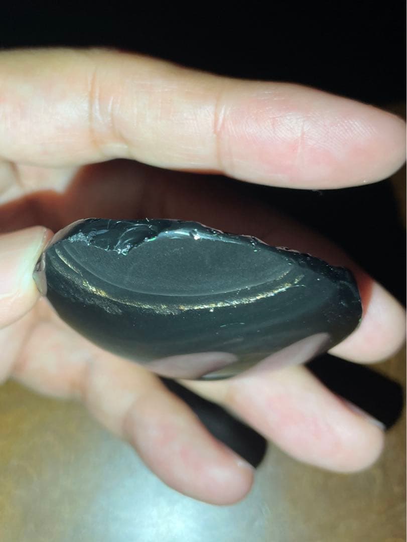 研磨品　十勝石玲瓏　金虹　ゴールデンレインボーオブシディアン