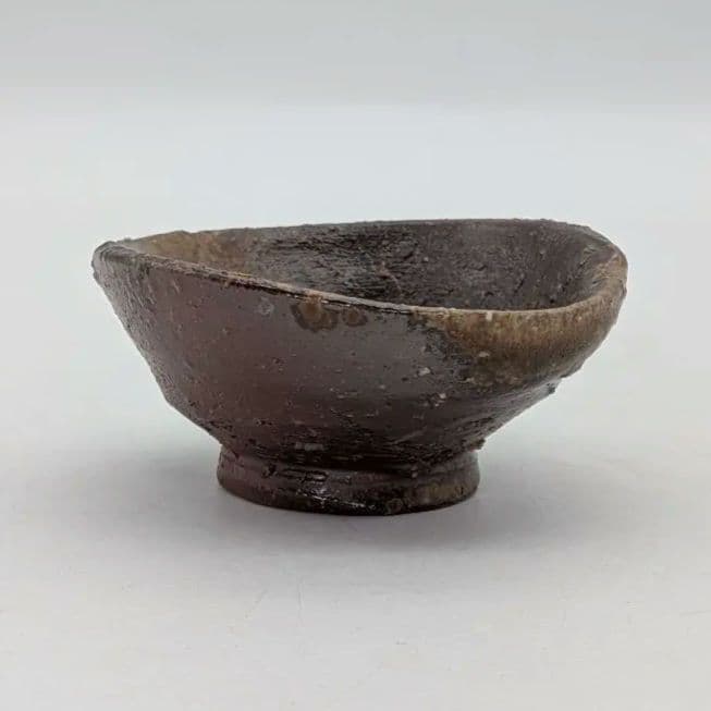 隠崎隆一 備前焼 酒呑 共箱 ぐい呑 酒器 酒盃 酒杯 食器 お猪口 おちょこ