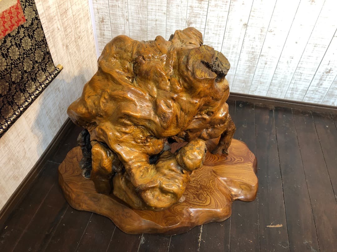 【手渡し限定】自然木のアートオブジェ　飾り　昭和レトロ　古民家　床の間