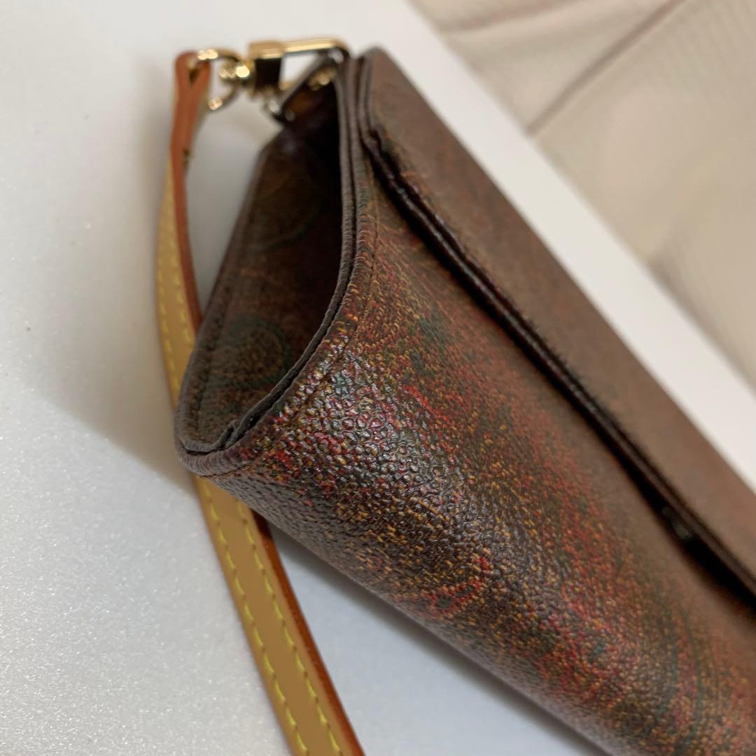 エトロ ワンショルダーバッグ ペイズリー柄 PVC 金具