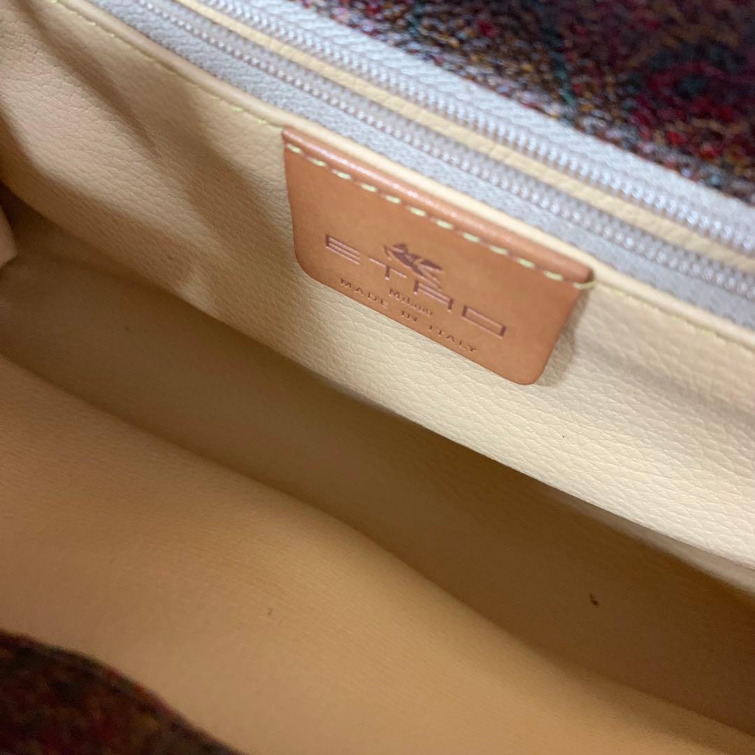 エトロ ワンショルダーバッグ ペイズリー柄 PVC 金具