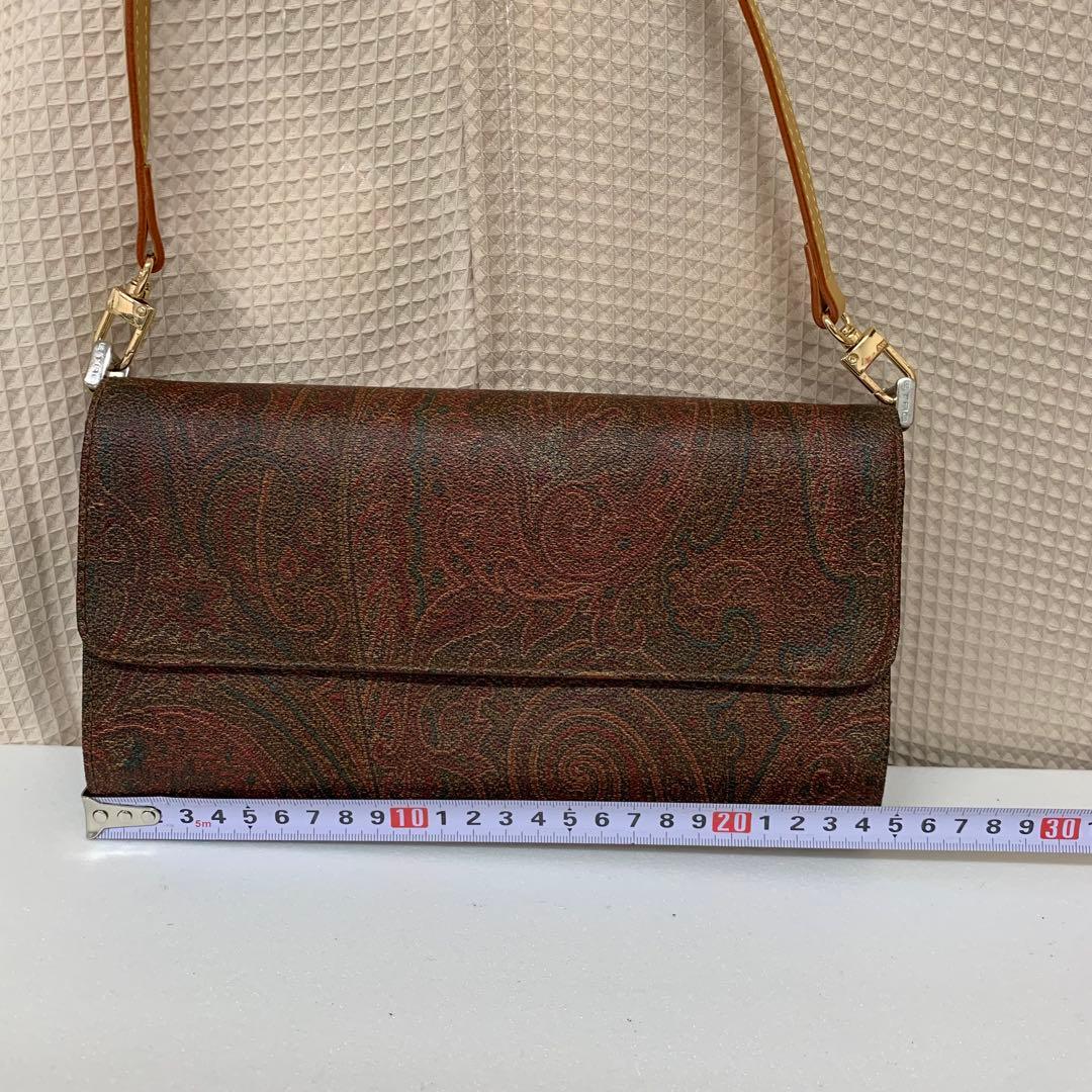 エトロ ワンショルダーバッグ ペイズリー柄 PVC 金具