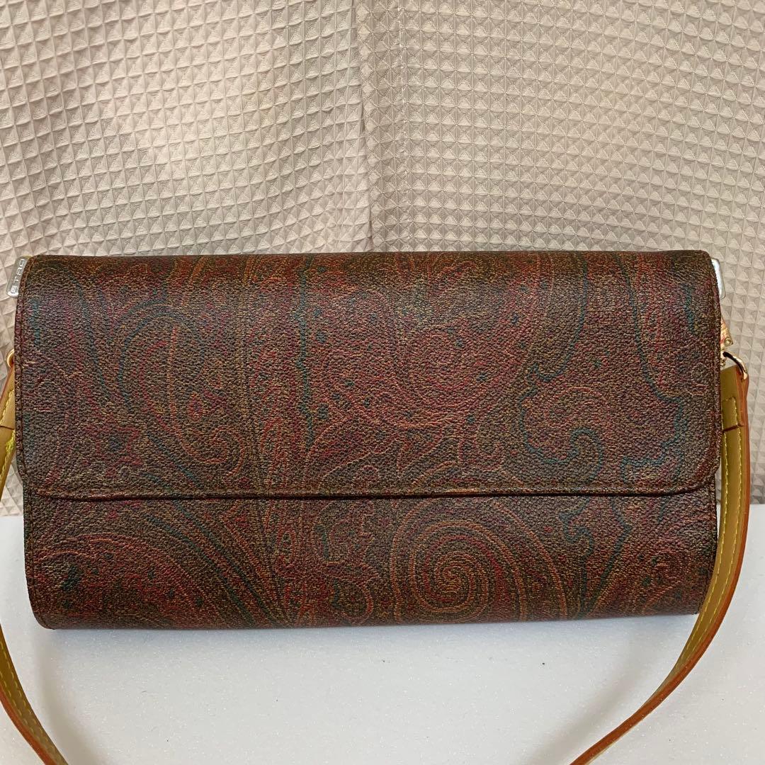 エトロ ワンショルダーバッグ ペイズリー柄 PVC 金具