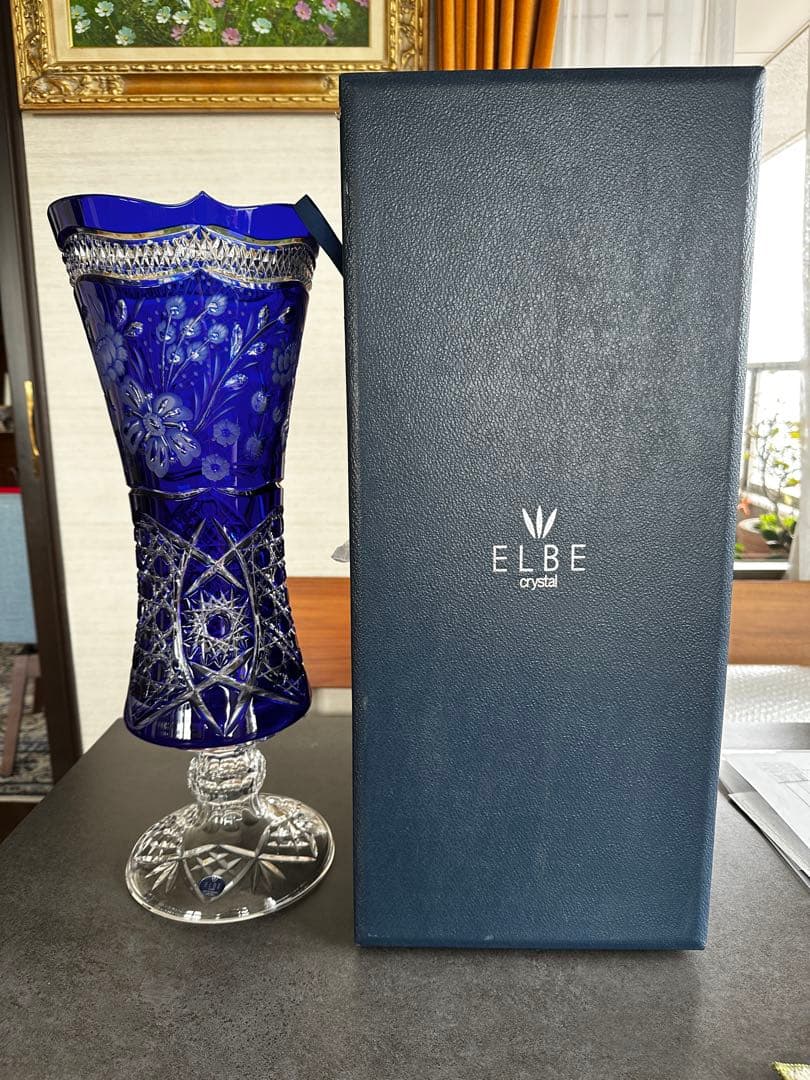 エルベクリスタル 花瓶 高さ53cm