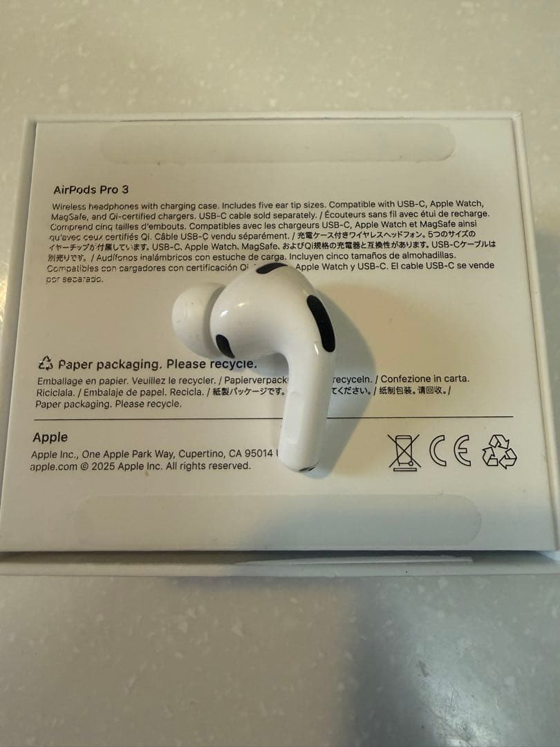 Apple AirPods Pro 3 左 純正　2025年12月29日購入