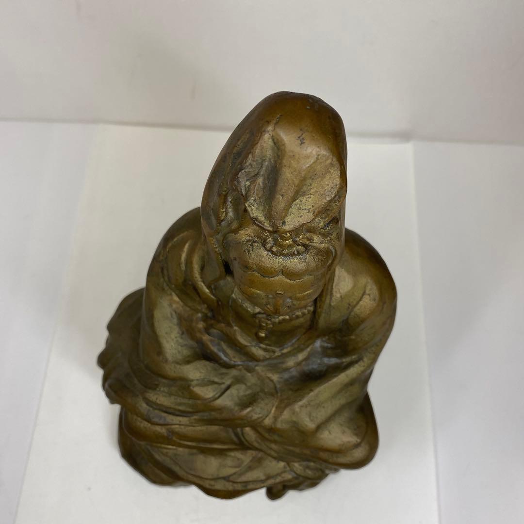 関口充　ブロンズ　白衣観音像　6113g トコエ　東さ7-0621①