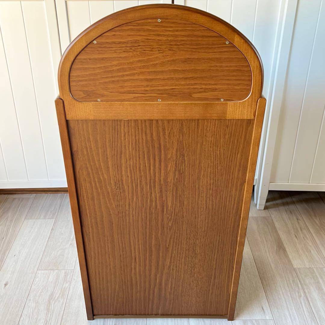 カリモク　電話台　収納　チェスト　ラタン風　レトロ　ビンテージ