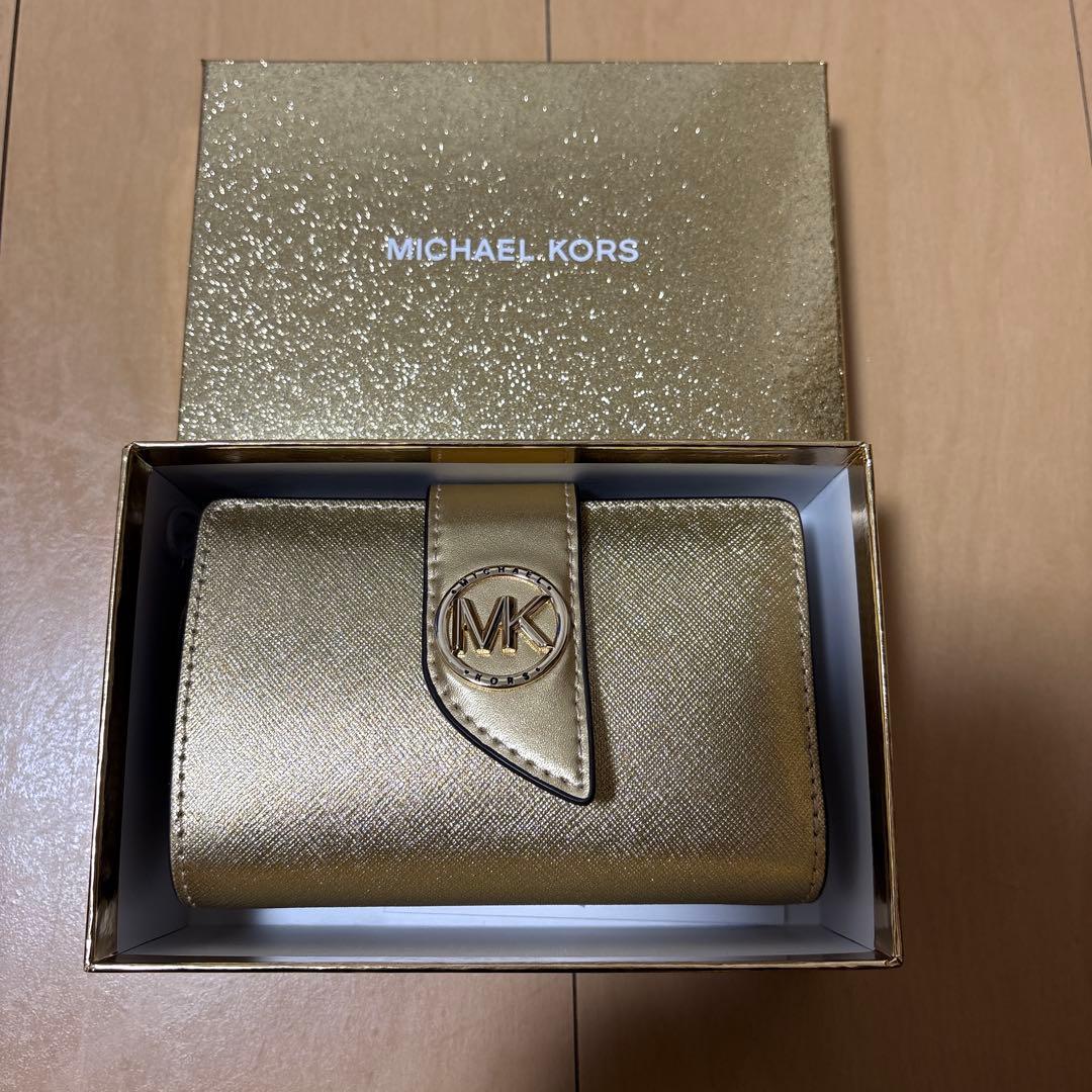 MICHAEL KORS ゴールド 二つ折り財布