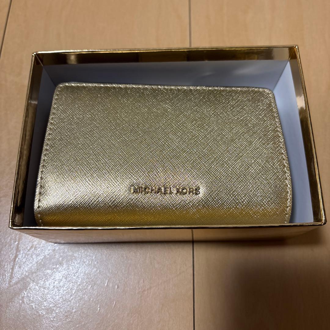 MICHAEL KORS ゴールド 二つ折り財布
