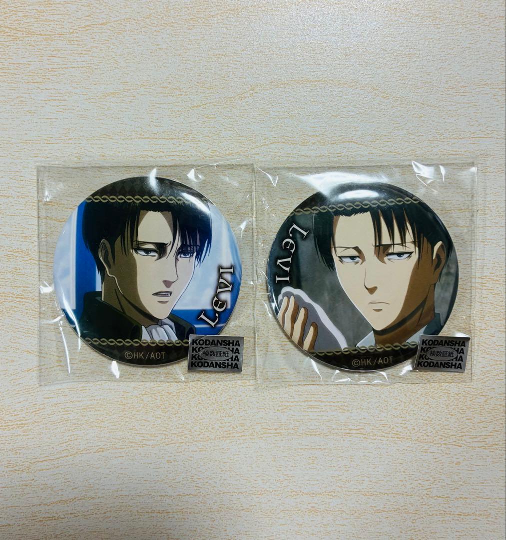 進撃の巨人 コミケ アクアマリン WIT 缶バッジ リヴァイ 2種セット
