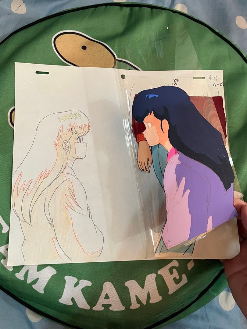 めぞん一刻　音無響子　五代くんセル画&原画？動画？セット　184 186 A29