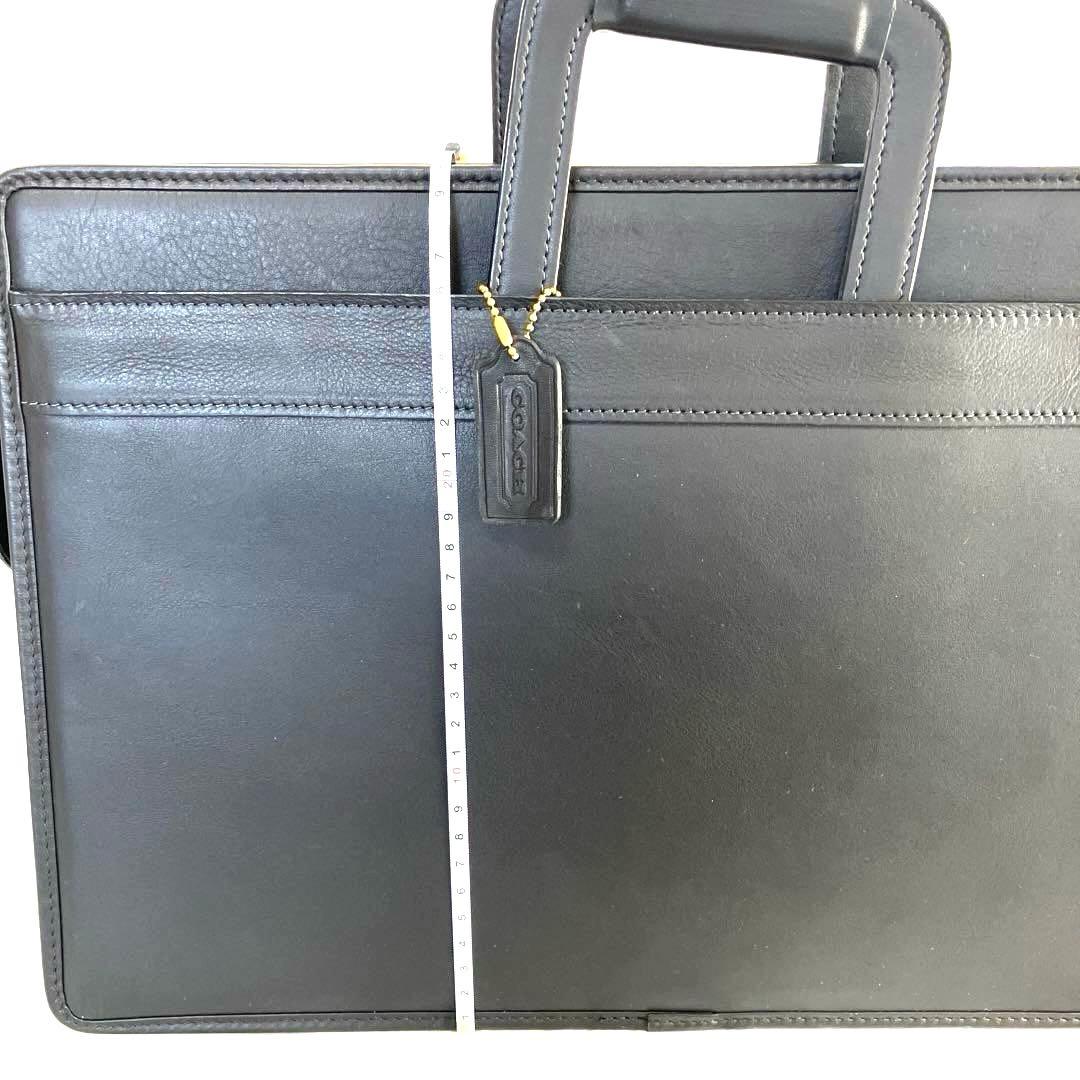 【だいすけさん専用】COACH ブラックレザー ビジネスバッグ A4対応
