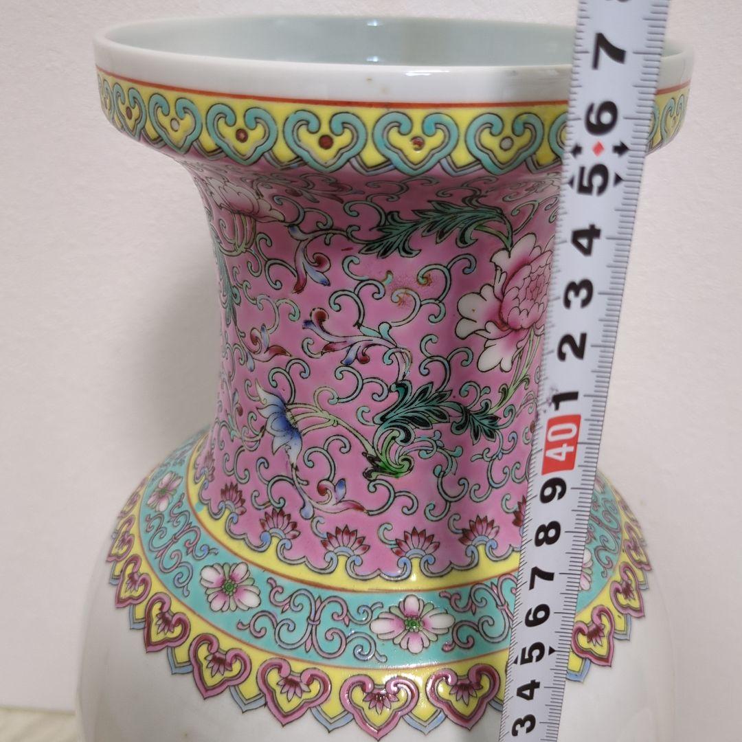 Cao品 中国景徳鎮 馬文大花瓶 1347