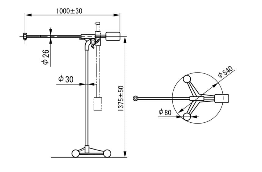 【極上USED】マイクスタンド 高砂製作所 TAKASAGO TBS-130