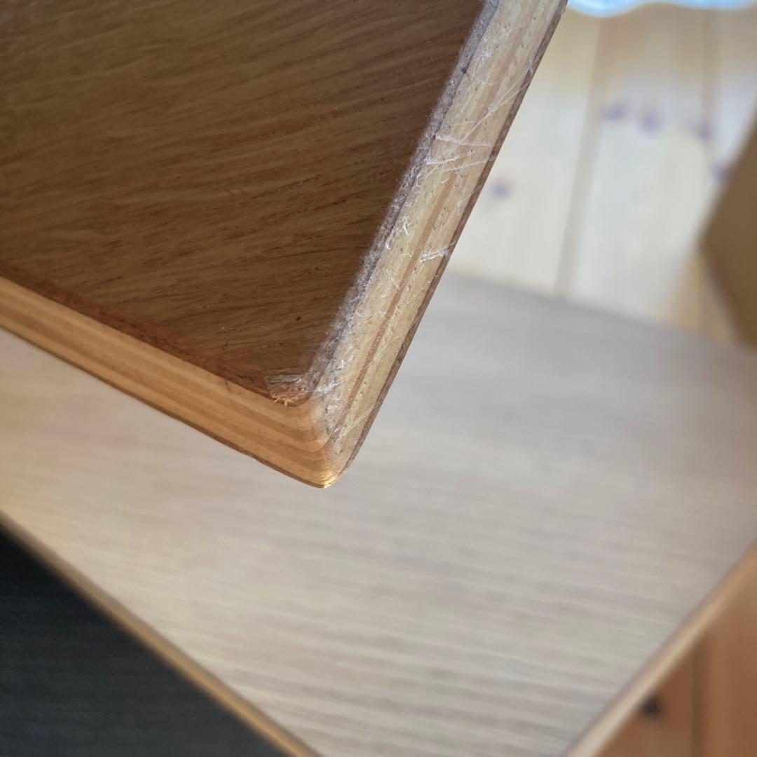 無印良品　廃盤品　重なるテーブルベンチ　オーク材　 合板スツール