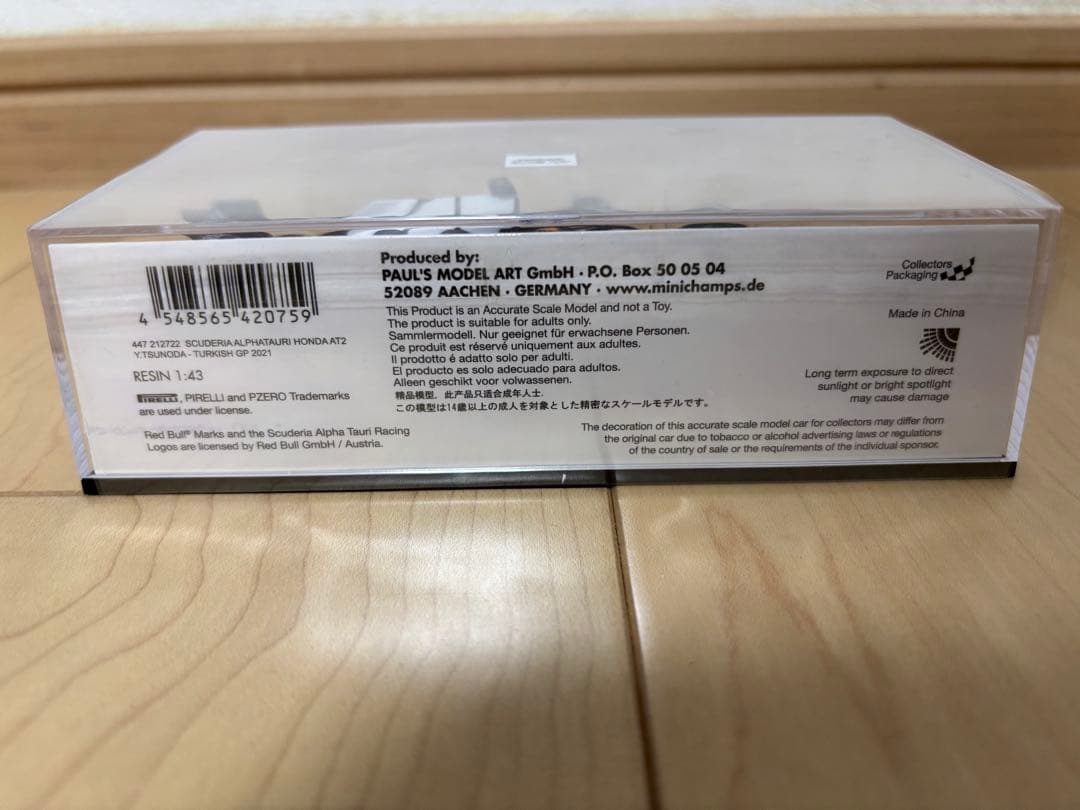 ミニカー MINICHAMPS AT02 YUKI TSUNODA 1/43