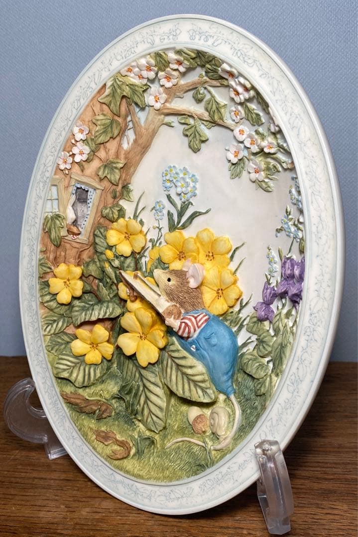 ブランブリーヘッジ スプリング オーバル 壁掛けプレート レア
