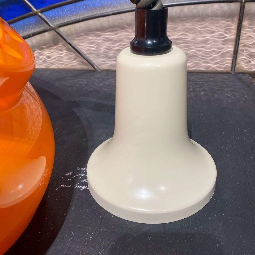 ペンダントライト レトロポップ オレンジ 昭和レトロ 当時物インテリア 天井照明