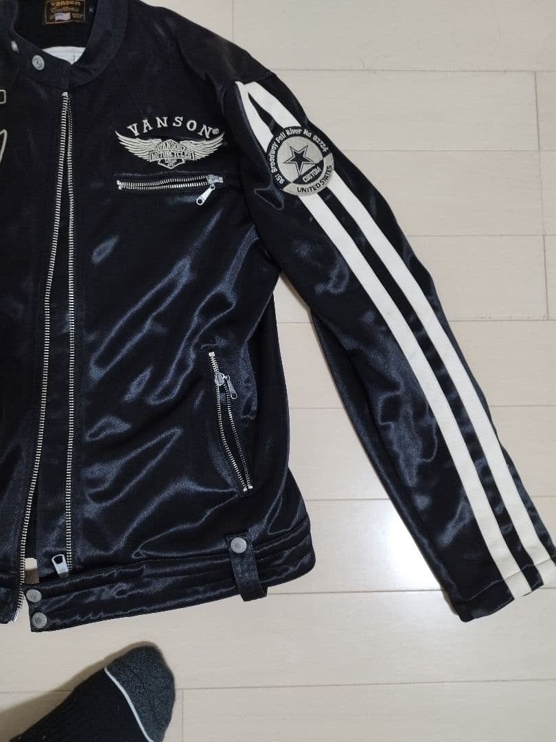 Vanson シングルライダースジャケット 黒